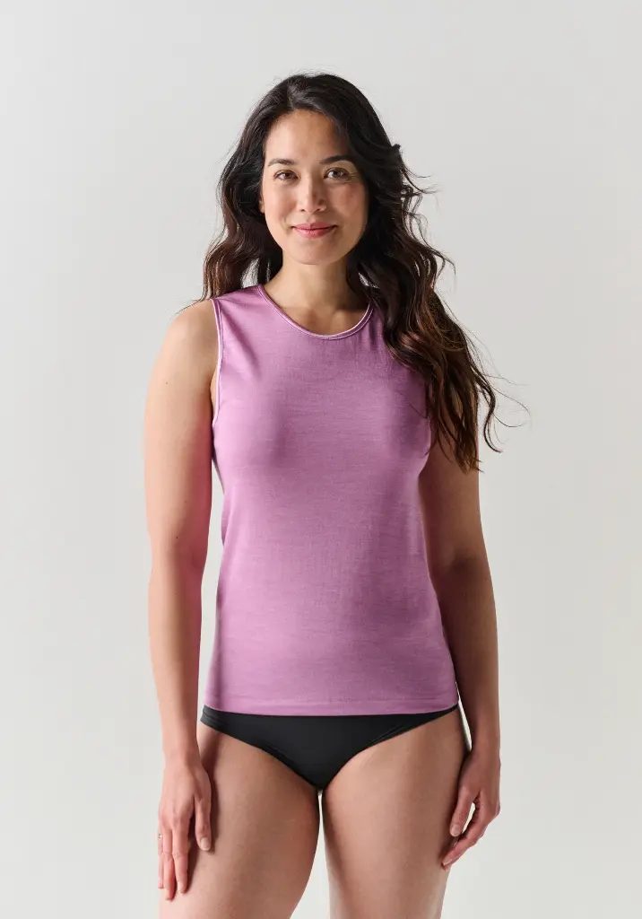 Débardeur pour femme coton laine et soie
