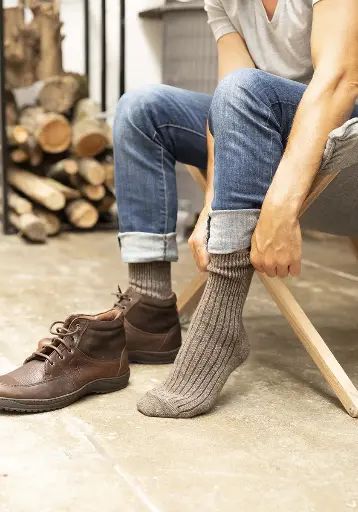 Chaussettes Pantoufles Rembourrées Pour Femmes Et Hommes - Taille Unique, Double Face Polaire - Ouverture Sous Le Pied Pour Réguler La Chaleur