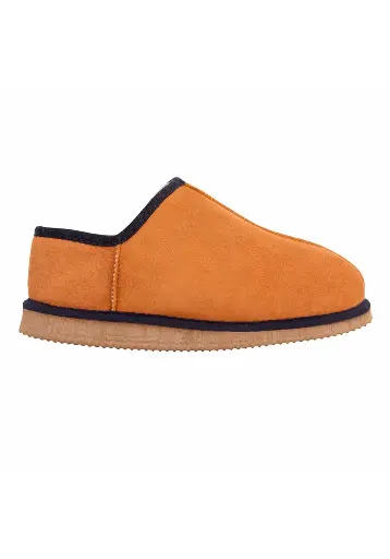 Chaussons mixtes forme sabot en peau