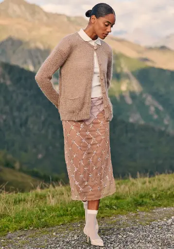 Gilet femme en mohair de chevreau