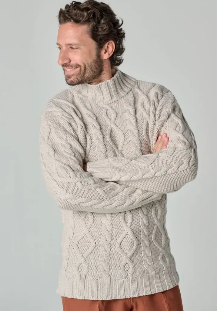 Pull irlandais pour homme en mérinos