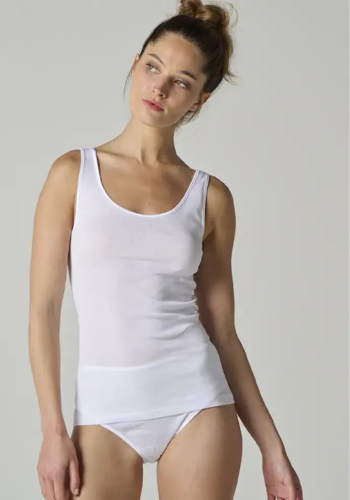 Débardeur Femme Madiva Beige - Fil D'Écosse Astra T.3 (40) - Coton - Neuf