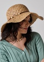 Chapeau femme 100% paille souple motif crochet fabrication française